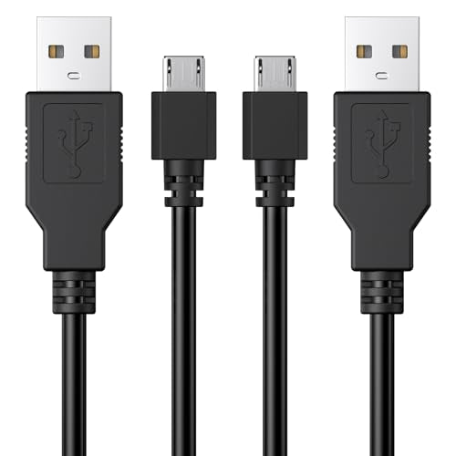 2 Pack PS4 Controller Charger, 5.9ft Replacement Micro USB Charging Cable for PS4 Slim/Pro, Xbox One S/X Controller