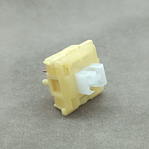 Tecsee Mechanical Keyboard Silent Shaft Switch Lubricated, Silent Linear Low Profile Yellow Medium Switch for Tablet Notebook Desktop Computer Peripheral Keyboard(70PCS Linear) - color: Linear