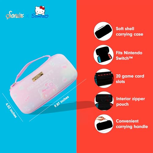 Sonix x Sanrio Carrying Case for Nintendo Switch 1, Protective Travel Case | Hello Kitty 50th Anniversary - color: Hello Kitty 50th Anniversary
