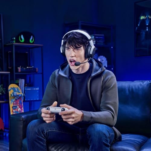 Razer Kaira Dual Wireless Gaming Headset for PlayStation 5 / PS5, PC, Mobile, PS4: Triforce 50mm Drivers - HyperClear Cardioid Mic - 2.4GHz and Bluetooth w/SmartSwitch - EQ Toggle - White/Black | Dual Wireless with Razer Smartswitch, Razer Triforce 50 Mm