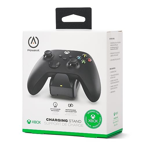 PowerA Solo Charging Stand for Xbox Series X|S - Black, Works with Xbox One, Charging Station for Xbox Wireless Controller, Officially Licensed - style: Solo Charge Black