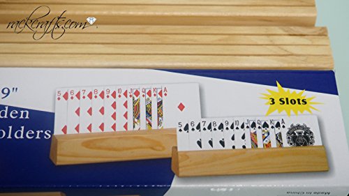 Wooden Playing Card Holders High Grade Heavy Duty Black Jack 21 Casino Games Straight / Curved (Straight - 11" Large) - size: Straight - 11" Large