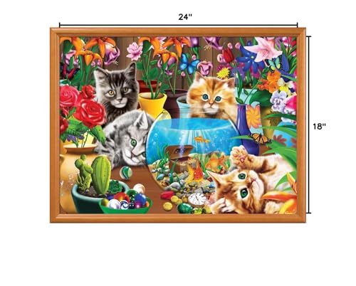 MasterPieces 400 Piece Jigsaw Puzzle for Adults, Family, Or Youth - Marvelous Kittens - 18"x24" - style: Marvelous Kittens