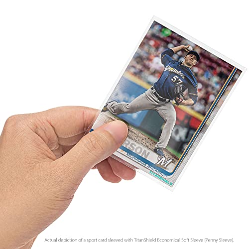 TitanShield 125 Count 60-Microns Thickness Soft Penny Card Sleeves 2-5/8” x 3-5/8” (67x94mm), Ultra Clear