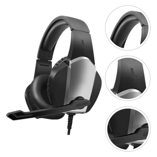 Tofficu Noise Cancelling Gaming Headset with Microphone Stereo Wired Over-Ear Headphones for Computer, Skin-Friendly Plastic Material, for Playing Games and Chat