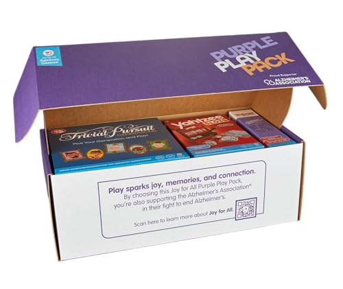 Ageless Games Purple Play Pack – Limited Edition Board Game Bundle for Seniors & Family - Alzheimer's Association Charity Games for Memory Care & Multigenerational Fun - style: Purple Play Pack