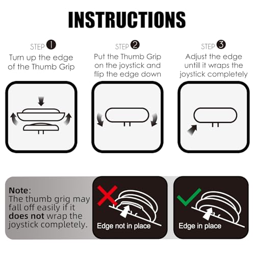 Skull & Co. Skin, CQC and FPS Thumb Grips Joystick Cap Analog Stick Cover for Steam Deck/OLED and ROG Ally, Ally X- Black, Set of 6 - color: Black, size: Concave-6pcs