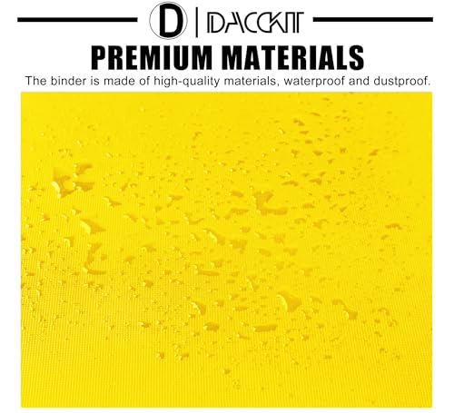 D DACCKIT 2000 Pocket Card Binder - Premium 20 Pocket Trading Card Binder with Sleeves Fits 2000 Cards, Ringless Card Album for TCG - Model A,Golden Yellow - color: Golden Yellow