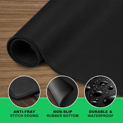 LifeTrim Huge 46”x17” 5mm Gaming Mouse Pad Large Mouse Pad for Desk Gaming Giant Black XXL Thick Long Extra Large Extended Big Gamer Desk Mat - size: 46" x 17"