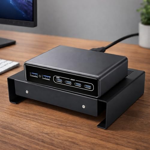 Aluminum Mini PC Cooler Stand with 120mm Fan | Desktop Cooling Base for Mac Mini, Router, Modem, Network Switch & TV Box - Heavy Duty Thermal Stand, USB Powered, Silver - color: silver