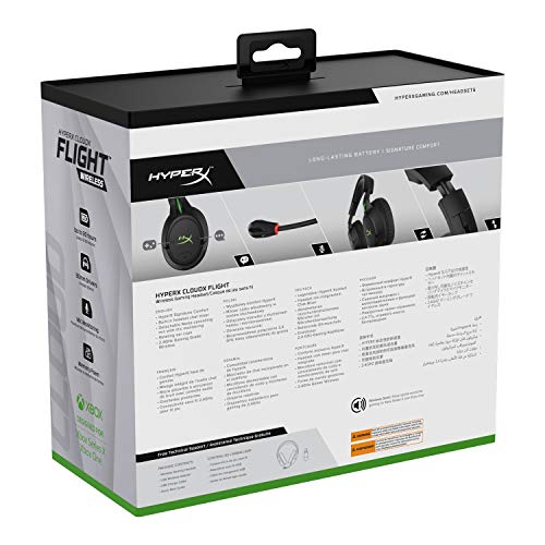 HyperX CloudX Flight – Wireless Gaming Headset, Official Xbox Licensed, Compatible with Xbox One and Xbox Series X|S, Game and Chat Mixer, Memory Foam, Detachable Noise-Cancellation Microphone - size: Wireless, style: CloudX Flight