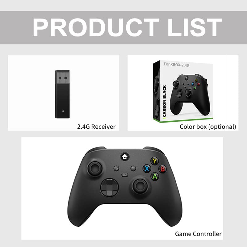 Gamepad Controller with 2.4G Wireless Receiver for Xbox Serise X/S, Anti-Skid Rocker Gaming Handle with Headphone Jack & Share Button (Yellow) - color: Yellow