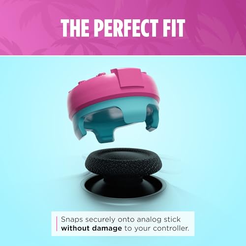KontrolFreek Action Adventure Performance Thumbsticks – Heist Edition for Xbox One & Xbox Series X|S Controller | Pink/Blue