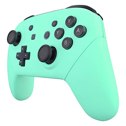 eXtremeRate Mint Green Faceplate Backplate Handles for Nintendo Switch Pro Controller, DIY Replacement Hand Grip Housing Shell Cover for Nintendo Switch Pro - Controller NOT Included - color: Mint Green