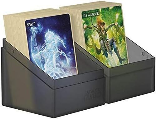 Ultimate Guard Boulder Solid 100+, Deck Case for 100 Double-Sleeved TCG Cards, Red, Secure & Durable Storage for Trading Card Games, No Transparency - color: Red
