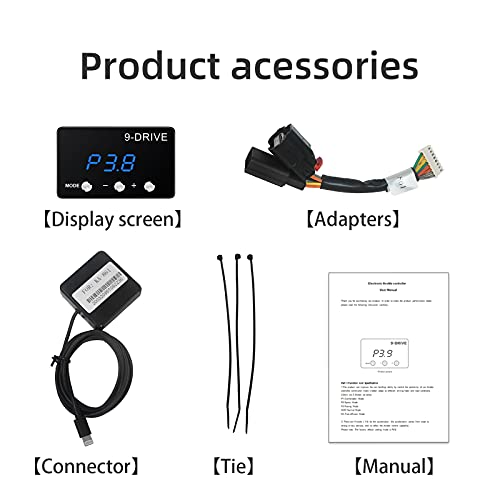 Throttle Response Controller 9 Drive Modes Smart Electronic Racing Accelerator Compatible with Ford F150 F250 Raptor Fusion Focus Grand Mondeo Ranger Transit Mazda 5 6 BT-50 CX-9 - size: 861