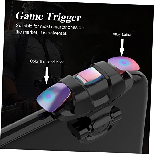 OKUMEYR Game Handle Trigger Pair Lightweight Professional Mobile Gaming Controller Easy Install Compatible with Most Smartphones for Enhanced Shooter Experience