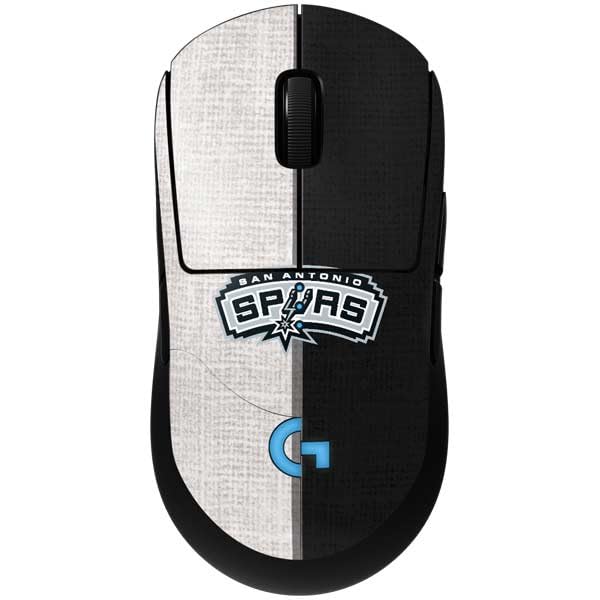Skinit Decal Other Skin Compatible with G Pro Wireless Gaming Mouse - Officially Licensed NBA San Antonio Spurs Canvas Design - color: Grey - CVSNBA27