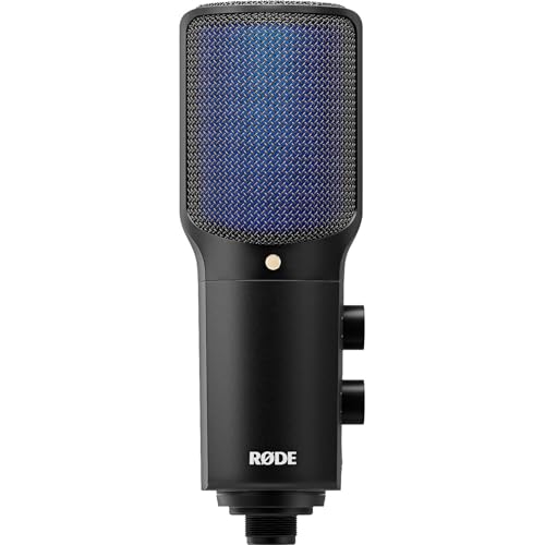 Rode NT-USB+ USB Condenser Microphone Bundle with StreamEye BOOMARM1 Boom Arm and SC27 Red 6.6-Foot USB-C Cable — Cardioid USB-C Studio Mic for Gaming, Twitch Streaming, Esports, Content Creation