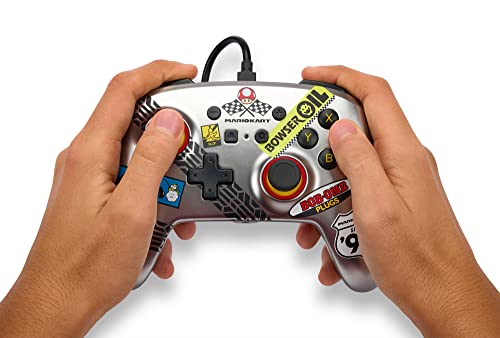 PowerA Enhanced Nintendo Switch and Switch 2 Wired Controller - Mario Kart, Gamepad, game controller, wired controller, officially licensed - color: Mario Kart