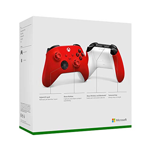 Microsoft Controller for Series X, Series S, Xbox One (Latest Model) - Pulse Red (Renewed)