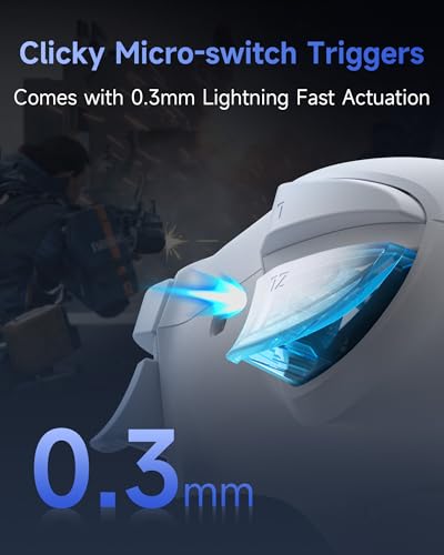 EasySMX S10 Switch 2 Controller-One Key Wake-up, Switch 2 Pro Controller with 6 Axis Gyro, NFC Function, TMR Anti-Drift Joystick, HD Rumble, Swappable D-Pad & Faceplate - color: white