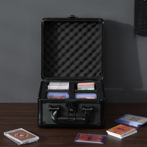 novelinks Trading Card Storage Box for 3" x 4" 35pt Rigid Cards, Toploader Organizer Case, Trading & Sports Cards, Graded & Rating Card Holder Box, with 2 DIY Partitions (2 Card Slots) - size: 2 Card Slots