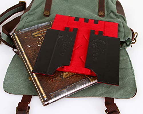 Forged Dice Co. Draco Castle Foldable Dice Tray and Dice Tower - Foldable DND Dice Tray and Dice Rolling Tray Tower - Perfect for Dungeons and Dragons RPG and Tabletop Gaming - color: Red