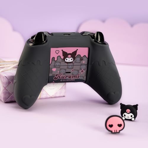 Kuitmor Controller Cover Skin for Xbox Series X/S,Soft Silicone Anti-Slip Protective Cover Skin Case Compatible with Xbox Controller with 2 Thumb Grip Caps and 1 Sticker (Black Kuromi) - color: Black Kuromi