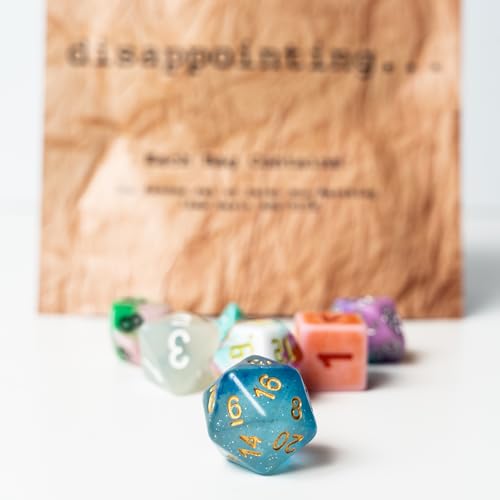 These Dice are Disappointing | Sir GameAlot Set of 7 Random Unremarkable Polyhedral Resin Dice | Dungeons and Dragons (D&D) and Other Role Playing Games (RPG)