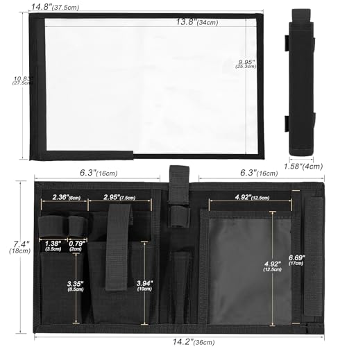 Military Map Case Multifunctional Tactical Gear MOLLE Land Navigation Kit Army Gear Gifts for Men - color: Black