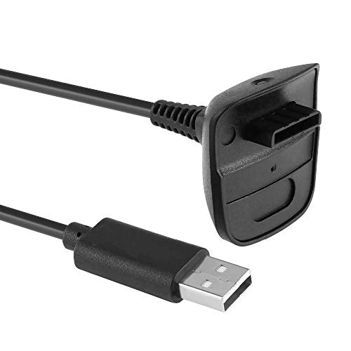 Reiso 2 Pack USB Charging Cable Wireless Charger for Xbox 360 Wireless Controller (Black)