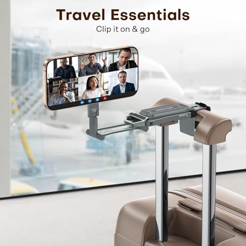 OMOTON 360°Rotating Adjustable Aluminum for MagSafe Tripod Mount, Gray | Magnetic Phone Tripod for iPhone 17/16/15 Pro Max Air, Foldable Cell Phone Stand Fits Vlog, Gym Travel Essentials Accessories - color: 2-Gray