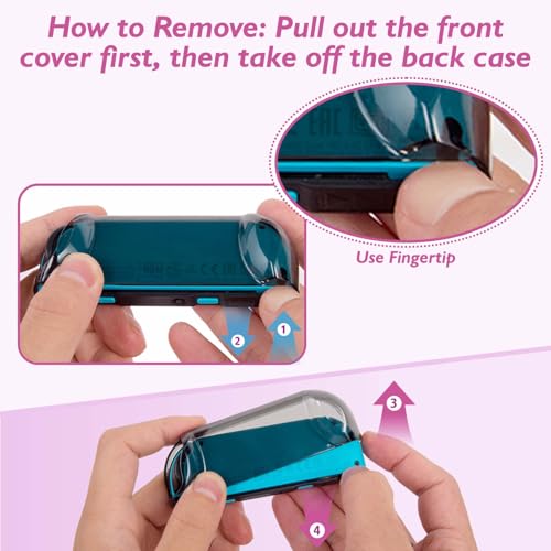 Dockable Case for Nintendo Switch - COMCOOL 3 in 1 Protective Cover Case for Nintendo Switch and Joy-Con Controller with Screen Protector - Red Blue - color: Red Blue