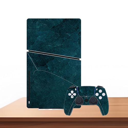 Console Skin Sticker Wrap Compatible with PS5 Slim Disc (Green) | Protective Vinyl Decal, Game Controller Cover - color: Green