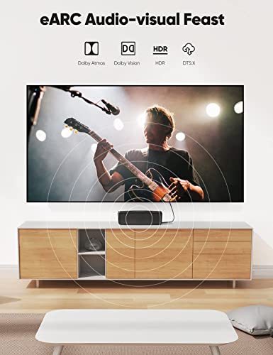 Highwings 8K@60 HDMI Fiber Optic Cable 2.1 150FT Long, Unidirectional 48Gbps High Speed Slim Flexible HDMI Braided Cord 4K@120Hz Dynamic HDR/HDCP 2.2 /3D Compatible for Monitor PS5 HDTV - size: 150 feet