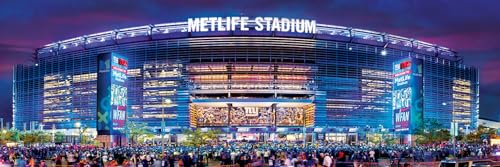 MasterPieces New York Giants Panoramic Puzzle - NFL 1000 Piece Jigsaw - Stadium View 13"x39" - Adult Puzzle for Problem Solving & Spatial Awareness - style: New York Giants