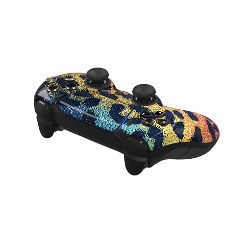 ProControllers LLC Custom Wireless Controller for PS5 - Hand Airbrushed & Multiple Designs Available (Rainbow Cheetah) - color: Rainbow Cheetah