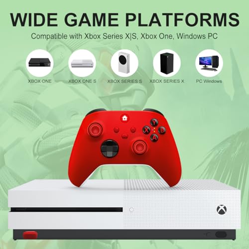 NINIFEI For Xbox One Controller,Wireless Gaming Xbox Controller | Compatible with Xbox Series X|S, Xbox One, Windows PC,Red - color: red