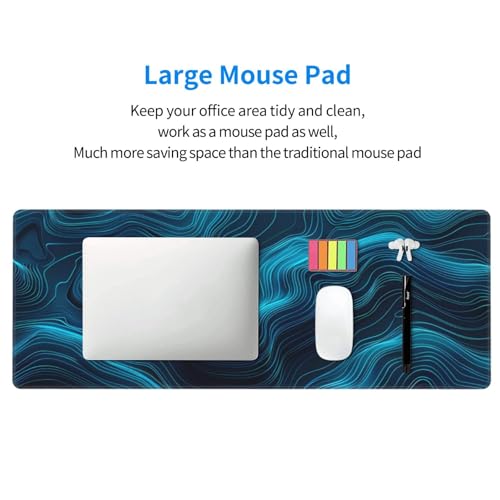 Gaming Mouse Pad, Black Teal Blue Mouse Pad 11.8x23.6 Inch Large Extended Computer Mouse Mat Keyboard Full Desk Mousepad for Gaming, Office, Home - color: style-11, size: 11.8 x23.6-Inch