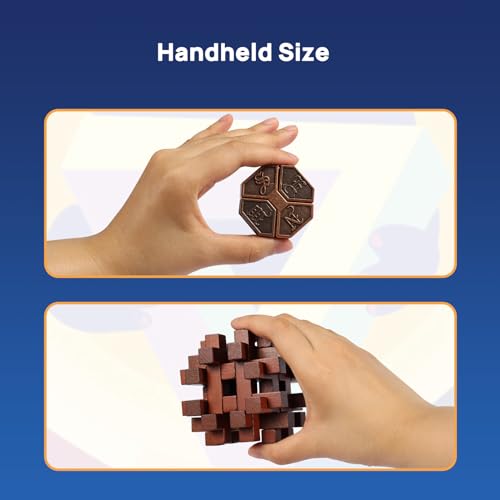 9pcs Difficulty Puzzles Gift for Adults, Teens, and Kids Brain Teaser Puzzles Game Desk Toys - style: Style B