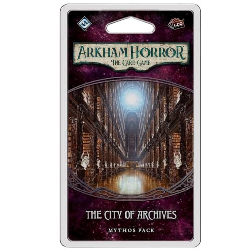 Fantasy Flight Games Arkham Horror The Card Game The City of Archives MYTHOS PACK - Unearth an Otherworldly Realm! Cooperative Living Card Game, Ages 14+, 1-4 Players, 1-2 Hour Playtime, - size: Mythos Pack, style: The City of Archives