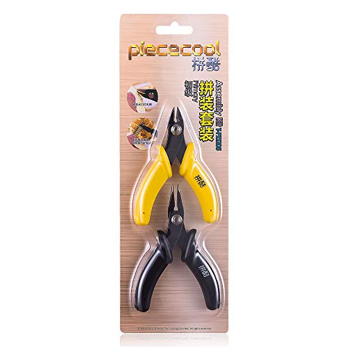 Piececool 3D Metal Model Kits Tools Set, 2Pcs Mini Flat Nose Plier Nipper DIY Tool for 3D Metal Puzzle Model Kit Jigsaw Assembling