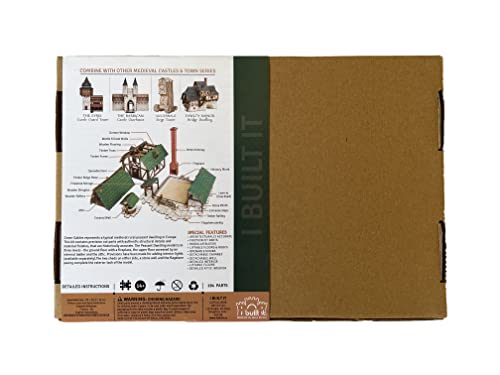 I Built It-PEASANT DWELLING-Architectural Wooden Model Kit-Medieval Europe-3D Puzzle-Terrain Scenery for Tabletop 28mm Miniatures Wargame - (DIY) - Educational Family activity-(Standard Texture) - color: Green Gables 14