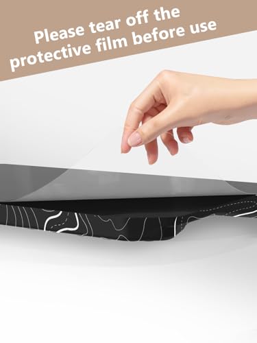 2-in-1 Ergonomic Keyboard Stand with Wrist Rest, Comfy Keyboard Riser Holder with Massage Design, Black Topographic - color: Black Topographic