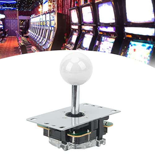 Arcade Joystick Gamepad DIY Joystick Arcade Game Fighting Stick Replacement Parts Pin Circuit Board with Ball Head - color: white