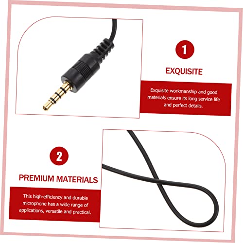 DECHOUS 2pcs Clip Microphone for Live Streaming USB Laptop Mic Journalist Interview Collar