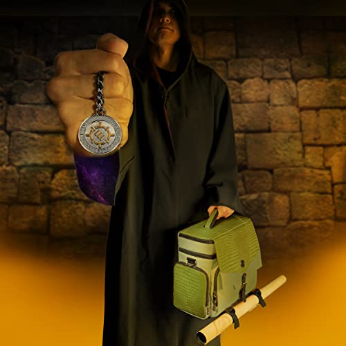 ENHANCE Travel Bag for DND Collector's Edition, Bag Compatible with Dungeons and Dragons, Battle Mat Holder, Dice Pockets and Accessories, Carry 4-8 Books (Silver Dragon) - color: Dragon Silver