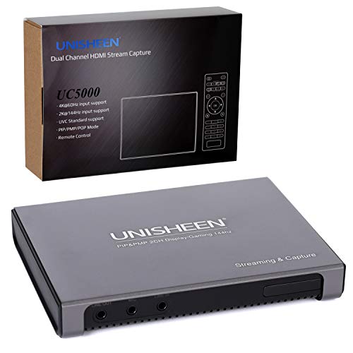 4K 144FPS hdmi Capture Card-HDMI to USB 3.0、Type C Video Capture Device for Streaming,PIP Switchable,Device for Streaming, Live Broadcasting, Video Conference, Teaching, Gaming