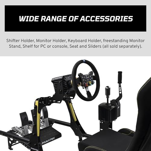 Fanatec Sim Racing CSL Cockpit V1.5 – Strong and Lightweight, Steel-Reinforced Aluminum Frame, Universal Wheelbase Mounting Bracket, GT Driving Position, Easy Assembly – Black